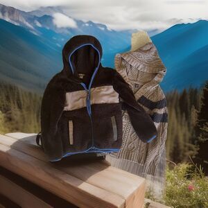 LOT 2 Eddie Bauer‎ Fleece Jacket Hoodie Baby Gap Cable Knit Sweater Boys Size 5